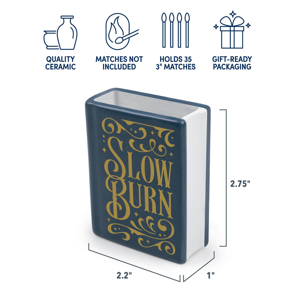 SLOW BURN Romance Book Match Striker and Holder