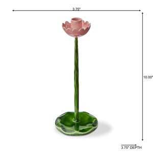 Flor Taper Holder Large Multi Enamel Iron Spring