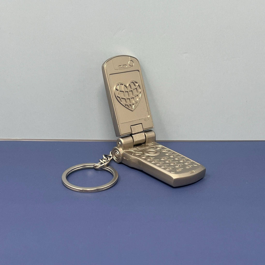 Y2K Flip Phone Keychain