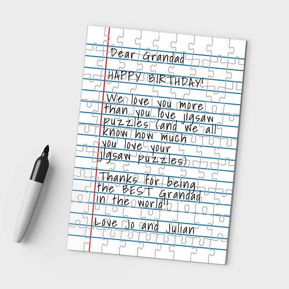 Letter Jigsaw Puzzle | Personalized DIY Keepsake Gift