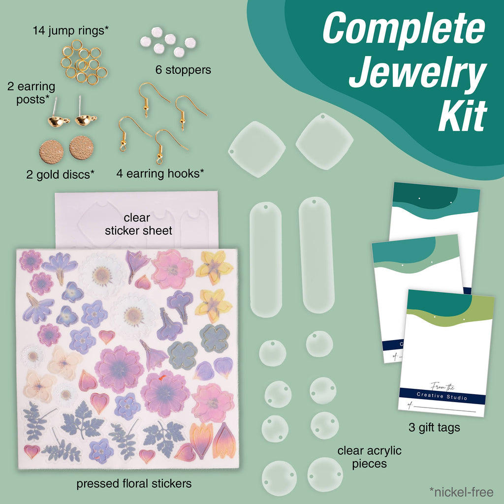 Pressed Floral Earrings - Adult Craft Kit