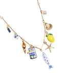 Mediterranean Coastal Charm Station Necklace