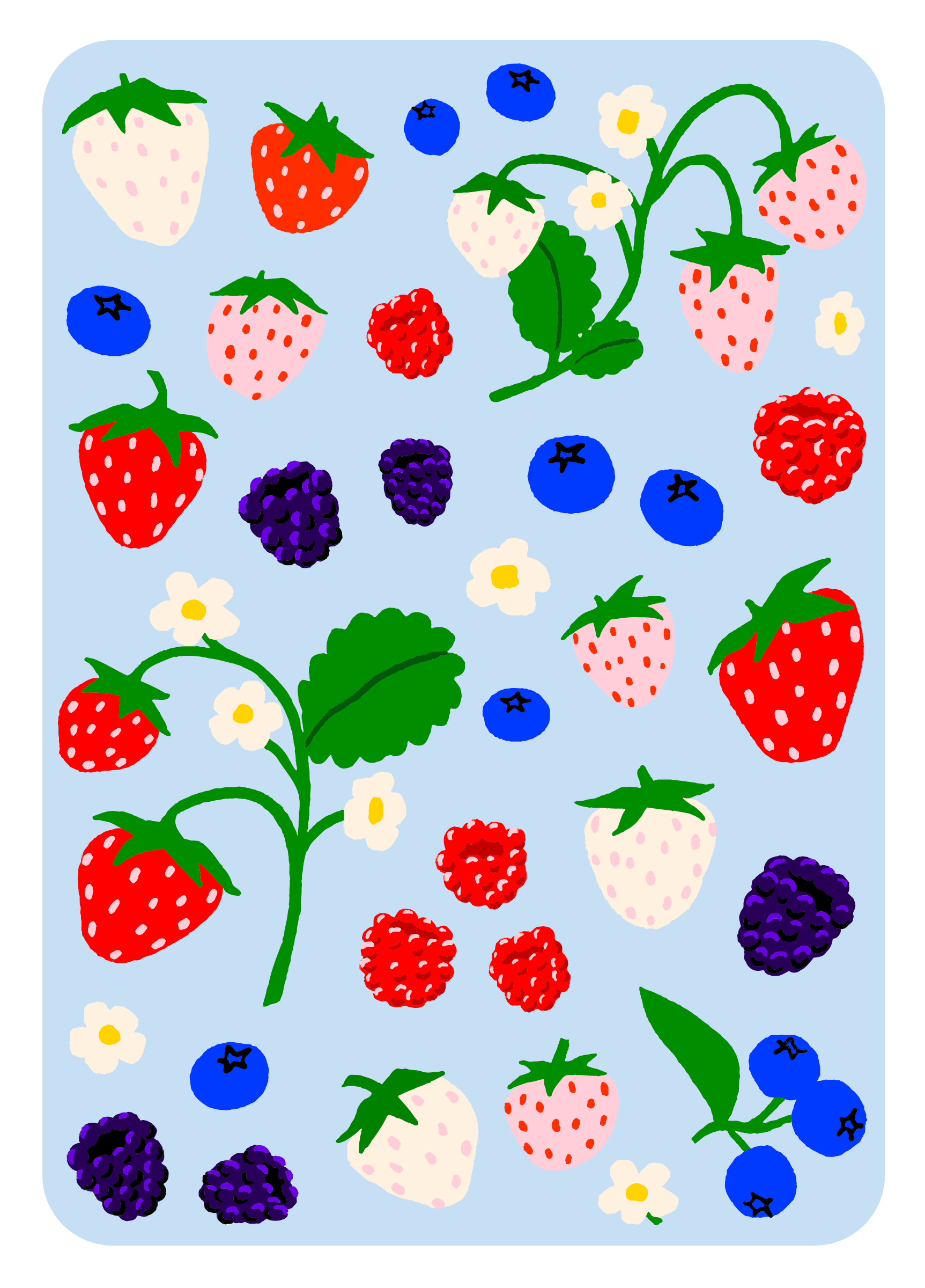 Oops All Berries Iron On Sheet Set