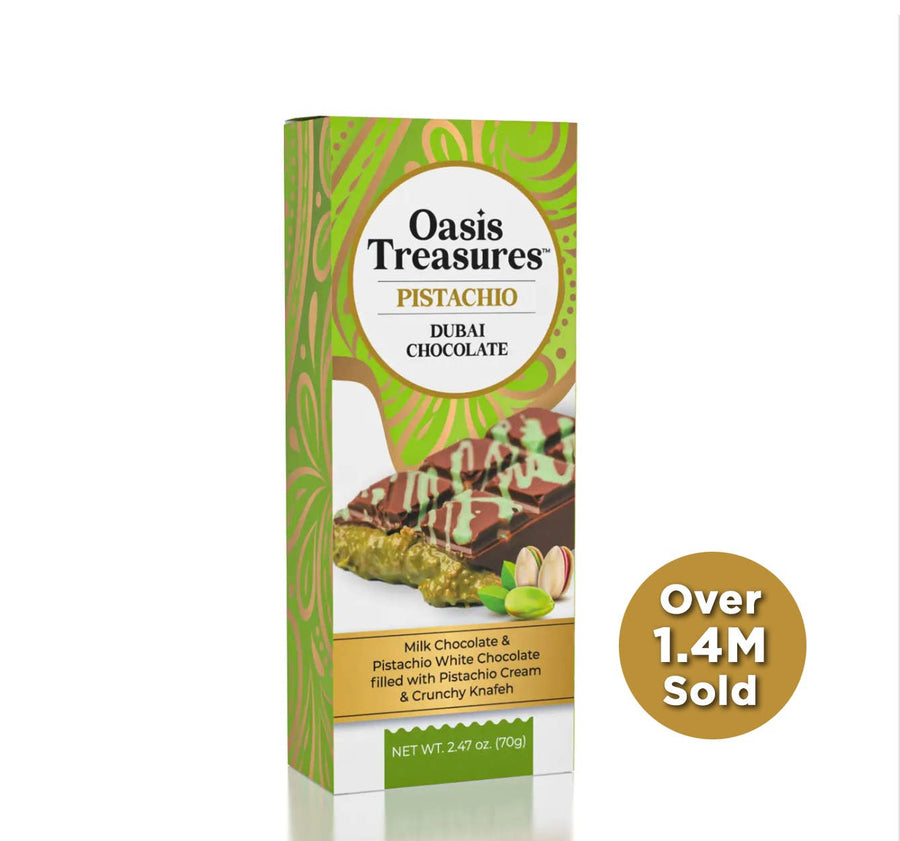Dubai Chocolate Bar Pistachio by Oasis Treasures in NEW PDQ