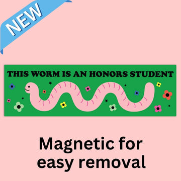 Honors Student Worm Bumper Sticker