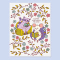Reading Critters Bday Card