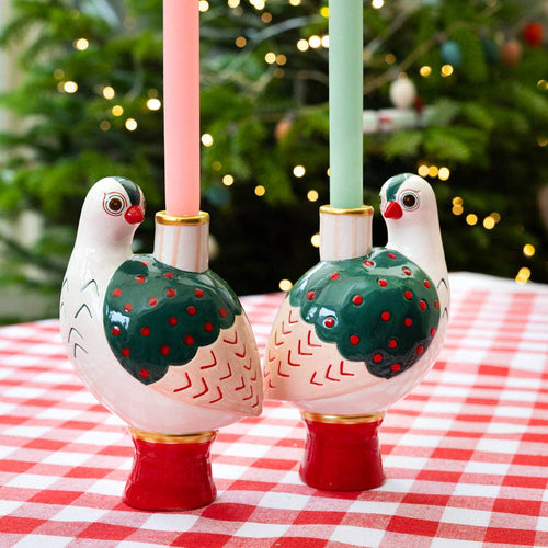 Bird Ceramic Candle Holder - 20cm | Unique Home Decor |
