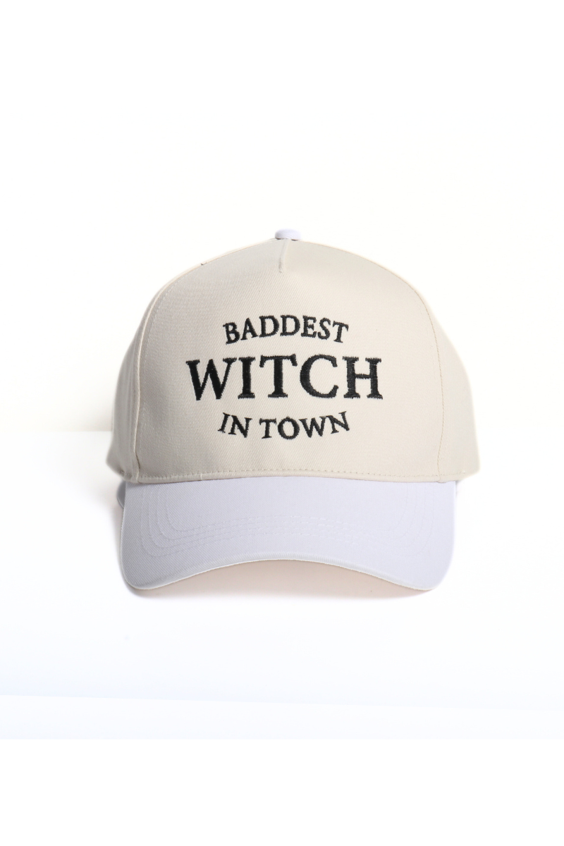 HALLOWEEN BADDEST WITCH IN TOWN Embroidery Two Tone Hat