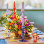 Navy Glass Candle Holder | Summer Gifts |