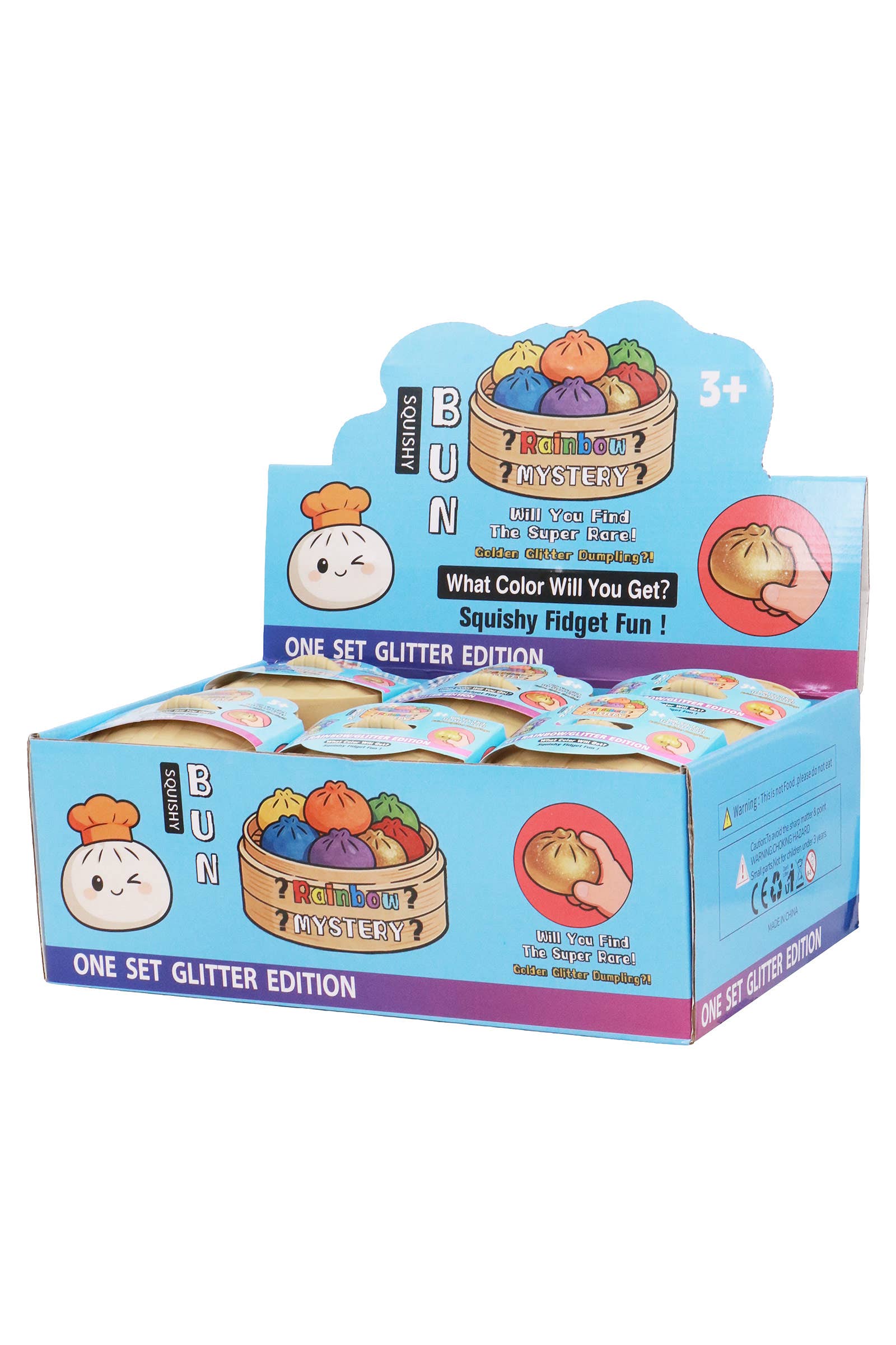 Solid Bao Bun Dumpling Gel Slime Filled Squishy - 12 Pcs
