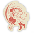 Cowgirl Chics Hanging in the Moon Sticker – LGBTQ+ Western