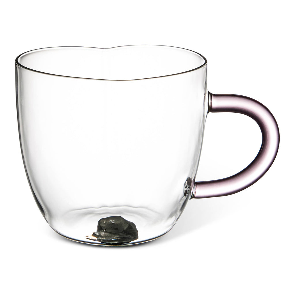2pk 14oz Heart Shaped Glass Mug