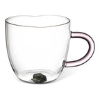 2pk 14oz Heart Shaped Glass Mug