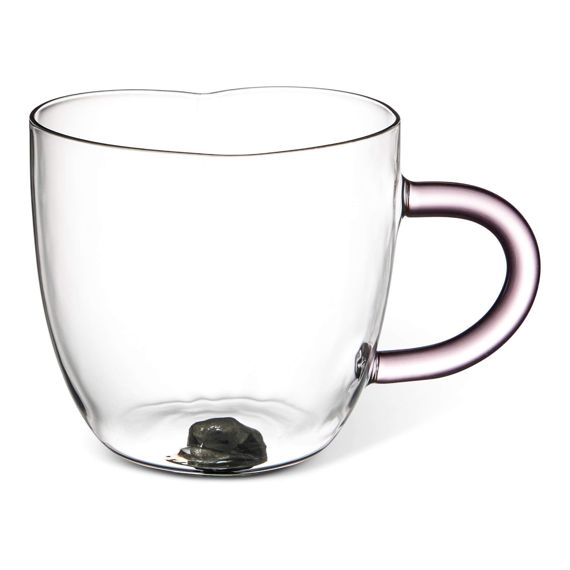 2pk 14oz Heart Shaped Glass Mug