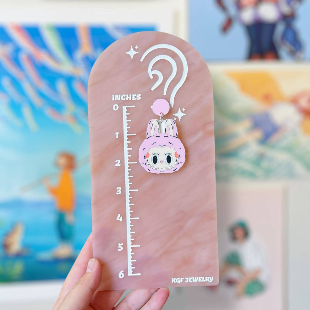 Labubu SINGLE Handmade Acrylic Earrings & Keychains
