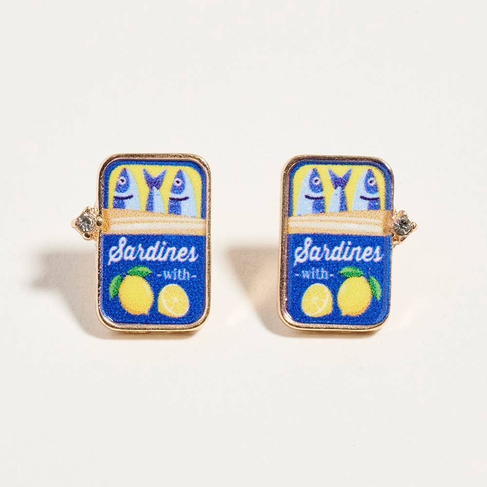 Sardine Can Stud Earrings