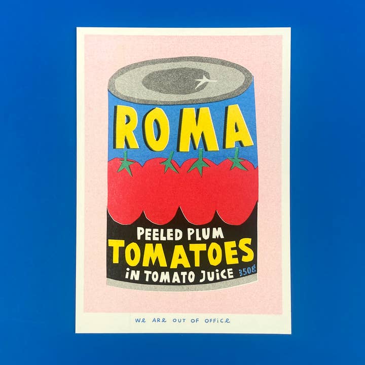 Roma Tomatoes- Riso Print