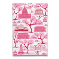 Toile De DC Cherry Blossom/ Pink Tea Towel 