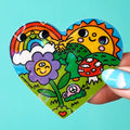 Heart Scene Iridescent Sticker