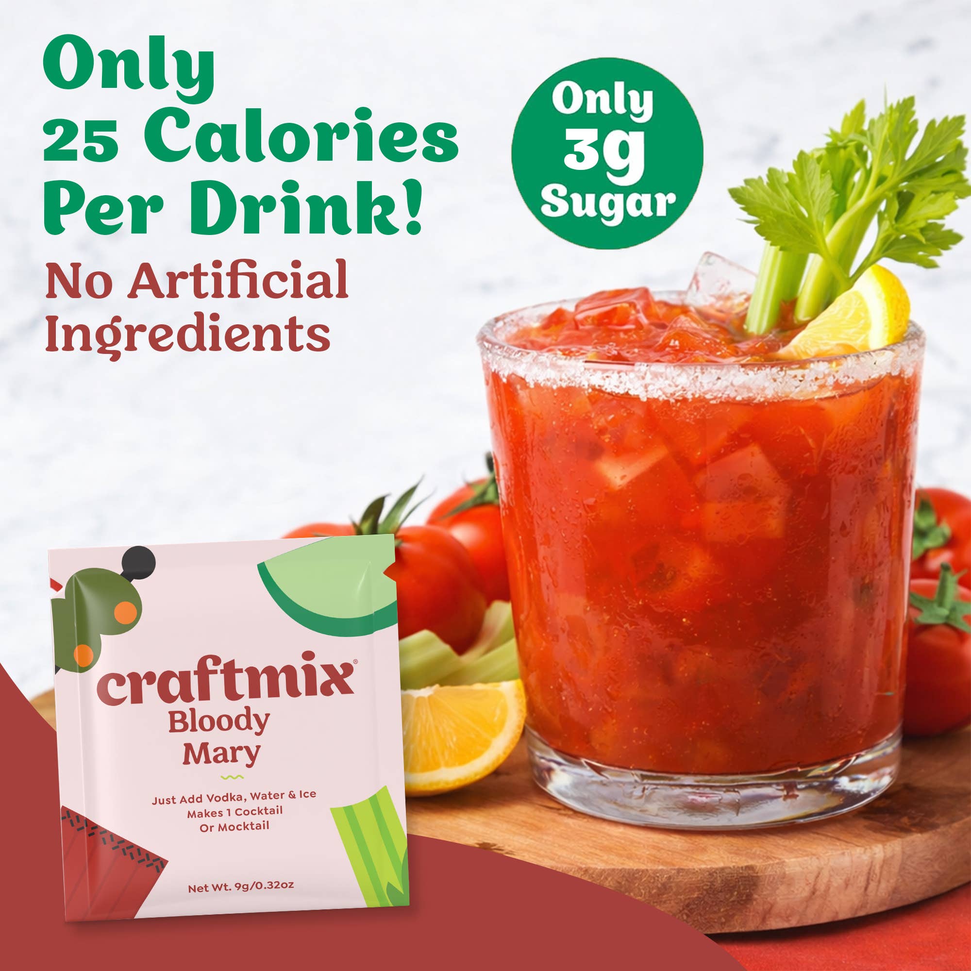 Bloody Mary Cocktail/Mocktail Mixer Singles / Caddy Refills