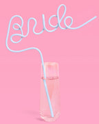 XL Blue Bride Straw | Bachelorette Party Supplies