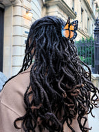 Hand-painted Monarch Butterfly Claw Hair Clip