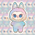 Pastel Rainbow Labubu Vinyl Sticker
