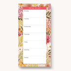 Floral Magnetic Meal Plan Notepad