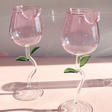 Rose Wine Glasses (Pair of 2)