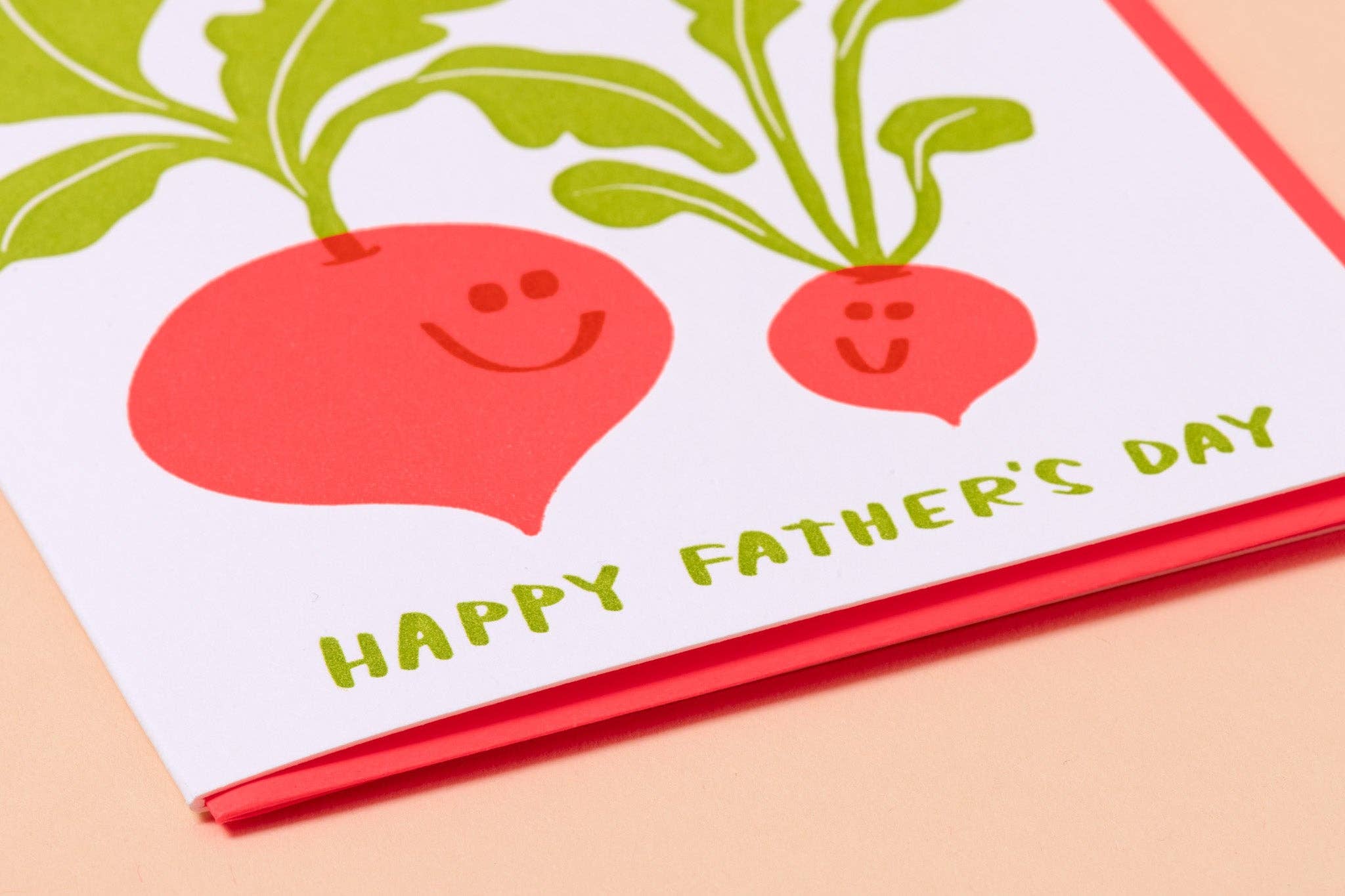 Rad Dad Letterpress Radish Greeting Card