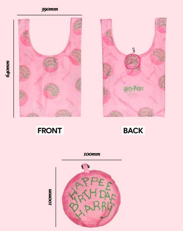 Harry Potter "Happee Birthdae Harry" Market Eco Bag