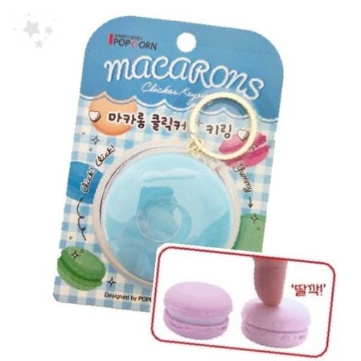 Best-Selling Macaron Clicker Keychain–Viral Fidget Bag Charm