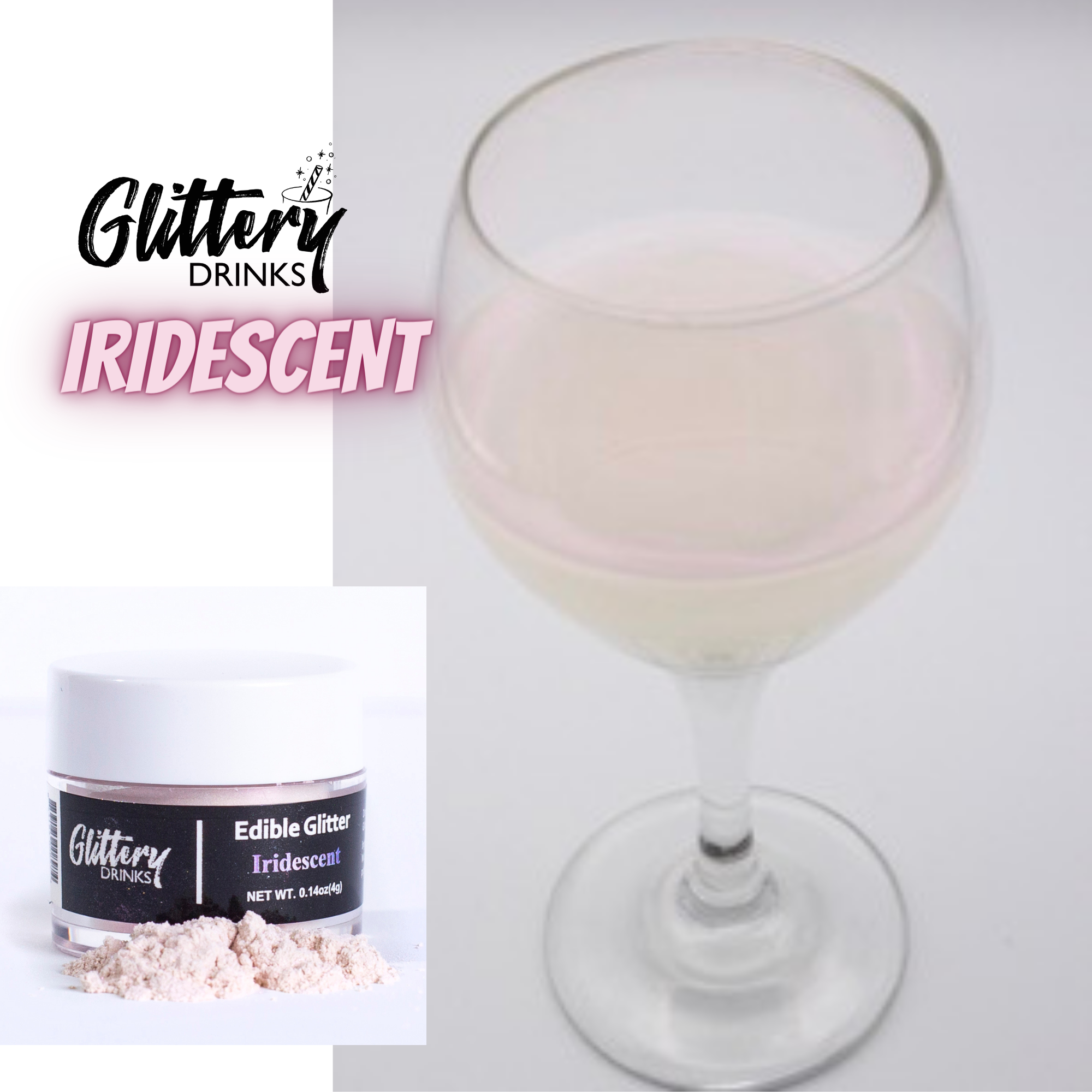 Edible Shimmer Powder for Drinks - Glitter - Various Colors