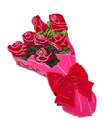Large Gummy Rose Bouquet Hair Claw Clip
