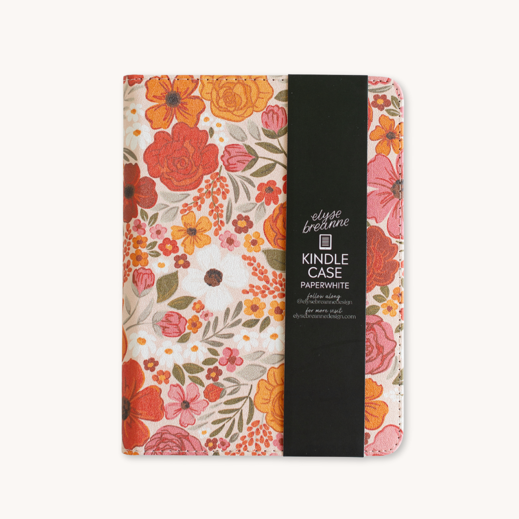 Rosewood Blooms Kindle Case