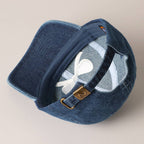 Trendy Bow Embroidered Denim Baseball Cap