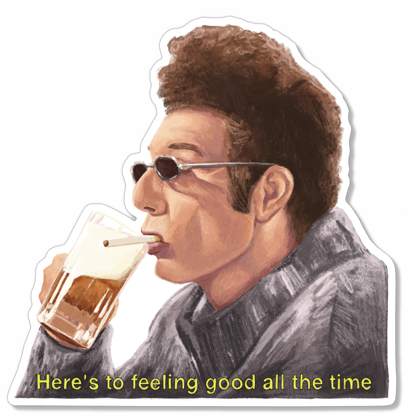Cosmo Kramer Seinfeld Sticker