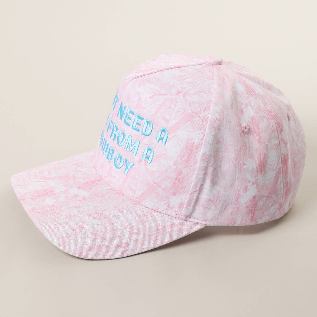 I JUST NEED A HUG FROM A COWBOY Embroidered Camo Trucker Hat