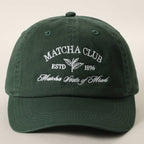 MATCHA CLUB Embroidered Cotton Baseball Cap