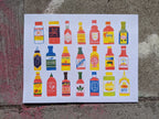 Hot Sauce Risograph Print | 8.5"x11"