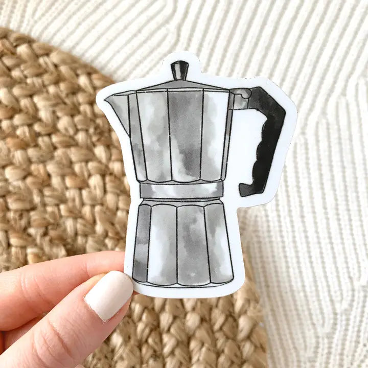 Espresso Pot Sticker 3x2.25in