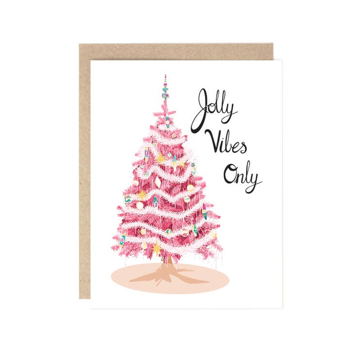 Jolly Vibes Only Christmas Card