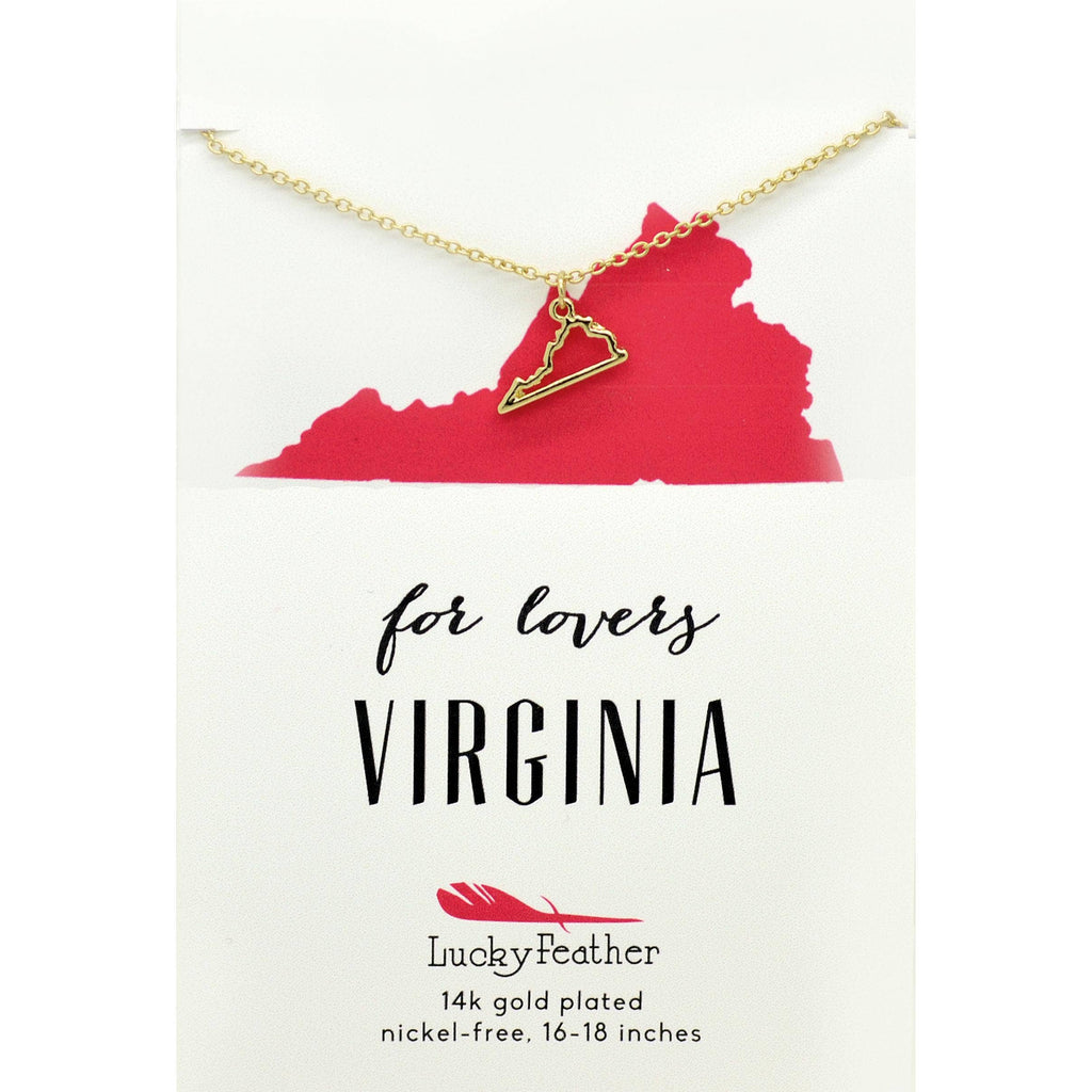 State Necklace - Gold - VIRGINIA