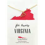 State Necklace - Gold - VIRGINIA