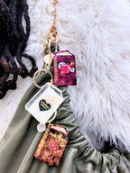 Hand-painted Wuthering Heights Book Bag Charm + Keychain