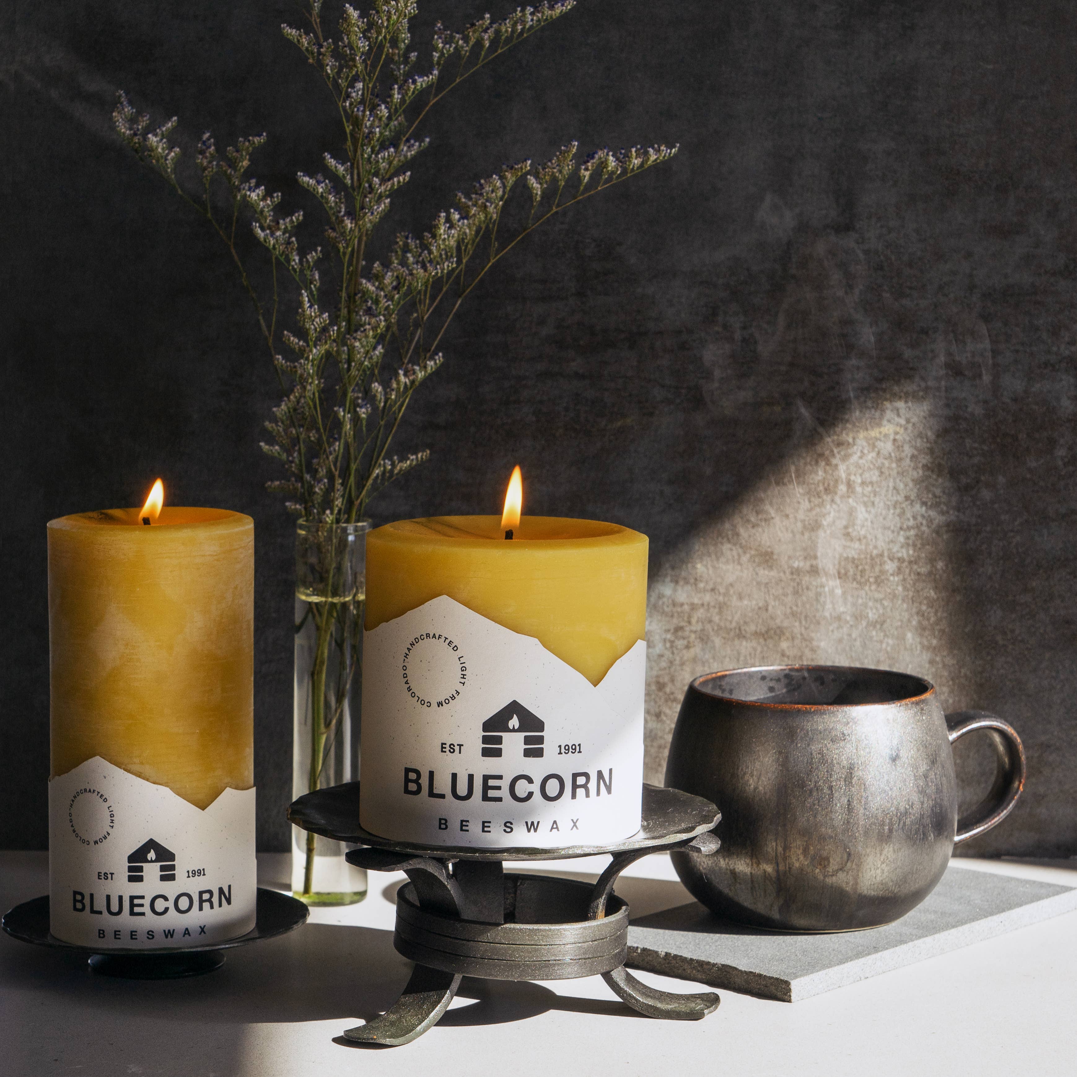 Pure Beeswax Pillar Candles – Handmade in USA