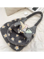 Cosbai - Plush Flower Shoulder Bag