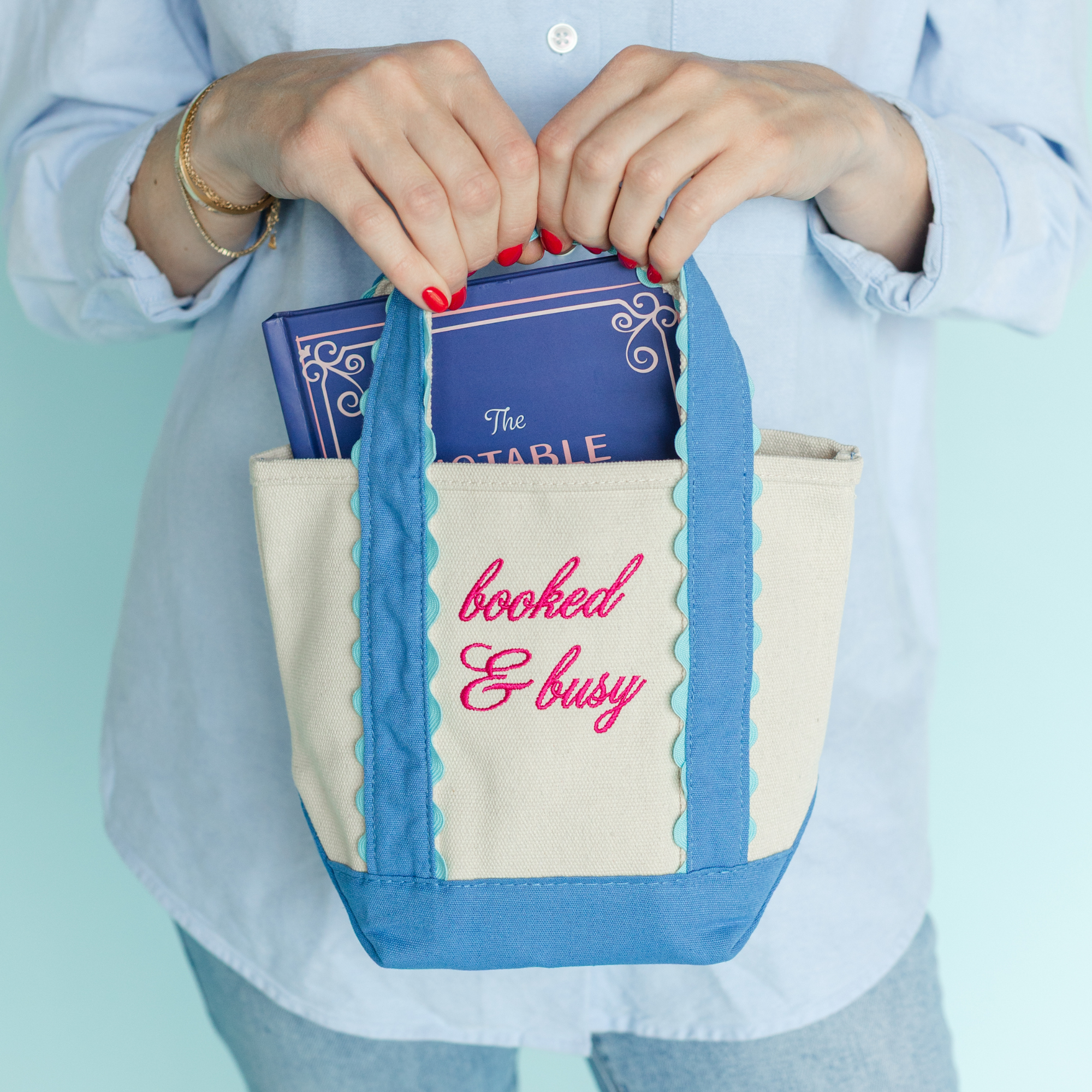 Booked & Busy Mini Boat Tote