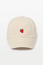 Strawberry Embroidery Cotton Baseball Cap