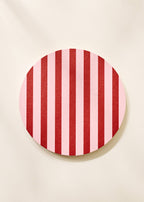 Pink and Maroon Striped Coaster - Set of 4